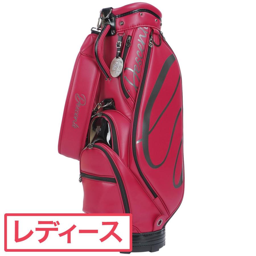 DESCENTE GOLF ピンク ゴルフバッグ 中古 デサントゴルフ DESCENTE GOLF カートバッグ ピンク ラウンド