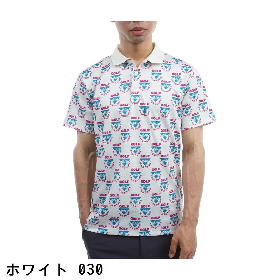 Jack Bunny!!（ジャックバニー） キューブジャガード 半袖ポロシャツ