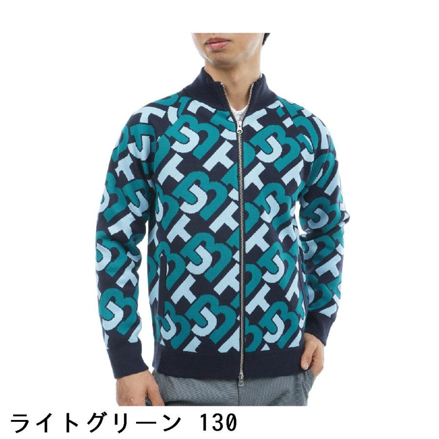 ジャックバニー Wジャガード フルジップアップニットジャケットサイズ4