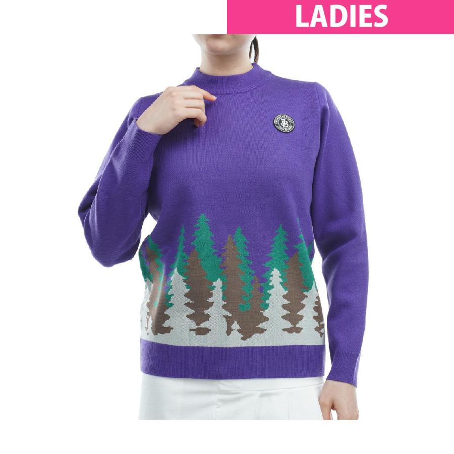 ジャックバニー Jack Bunny!! Wジャガードモックネックセーター ゴルフウェア レディース 秋冬 レディス 0000676757