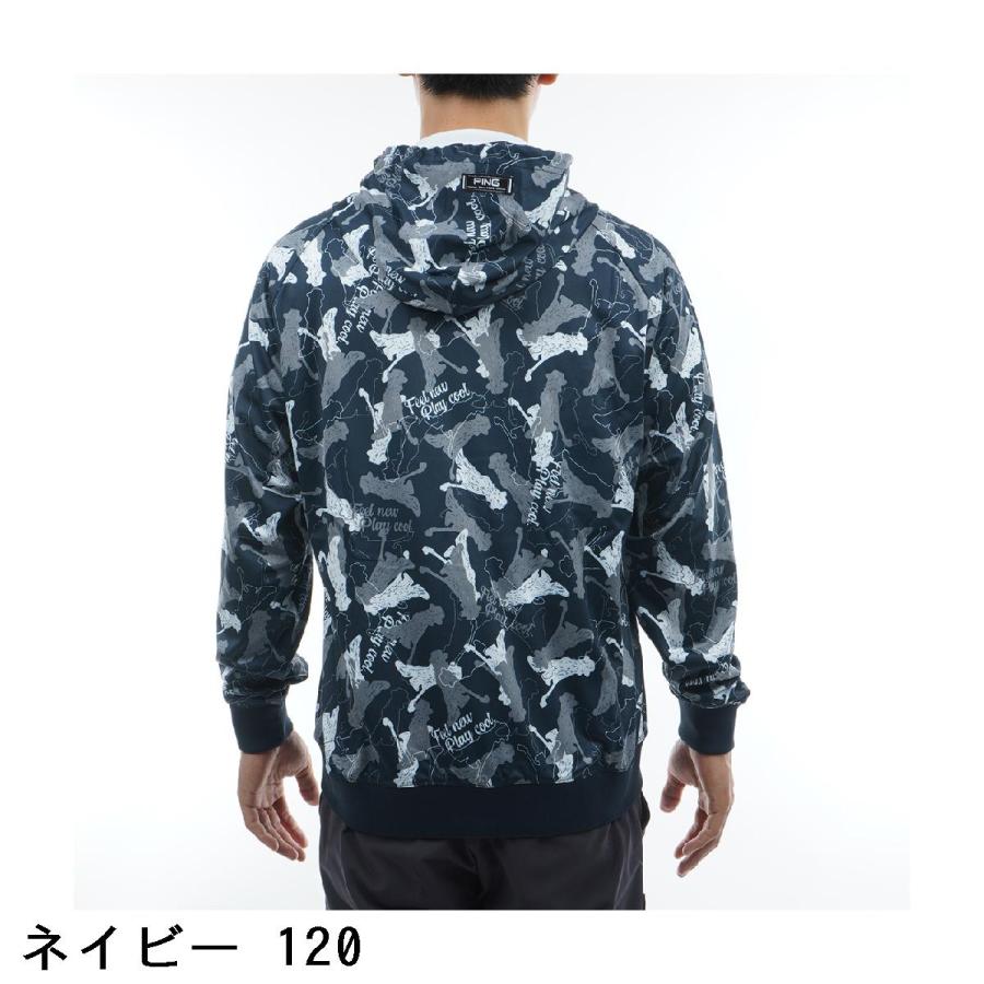 新品 ピン ゴルフ 総柄プリントフルジップ フーディー パーカー ネイビー L 新品 ピン ゴルフ 総柄プリントフルジップ フーディー パーカー