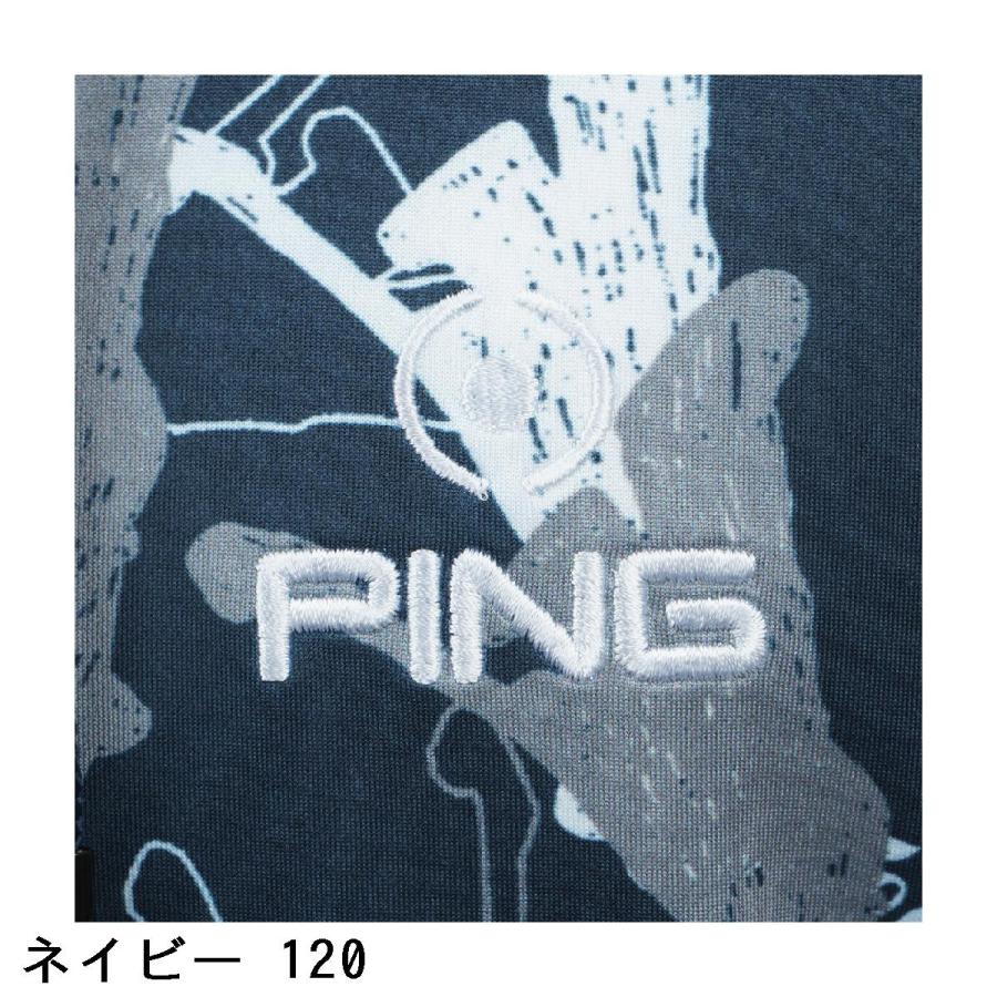 新品 ピン ゴルフ 総柄プリントフルジップ フーディー パーカー ネイビー M PING ピン Mr.PING総柄プリントフルジップフーディー : GDO