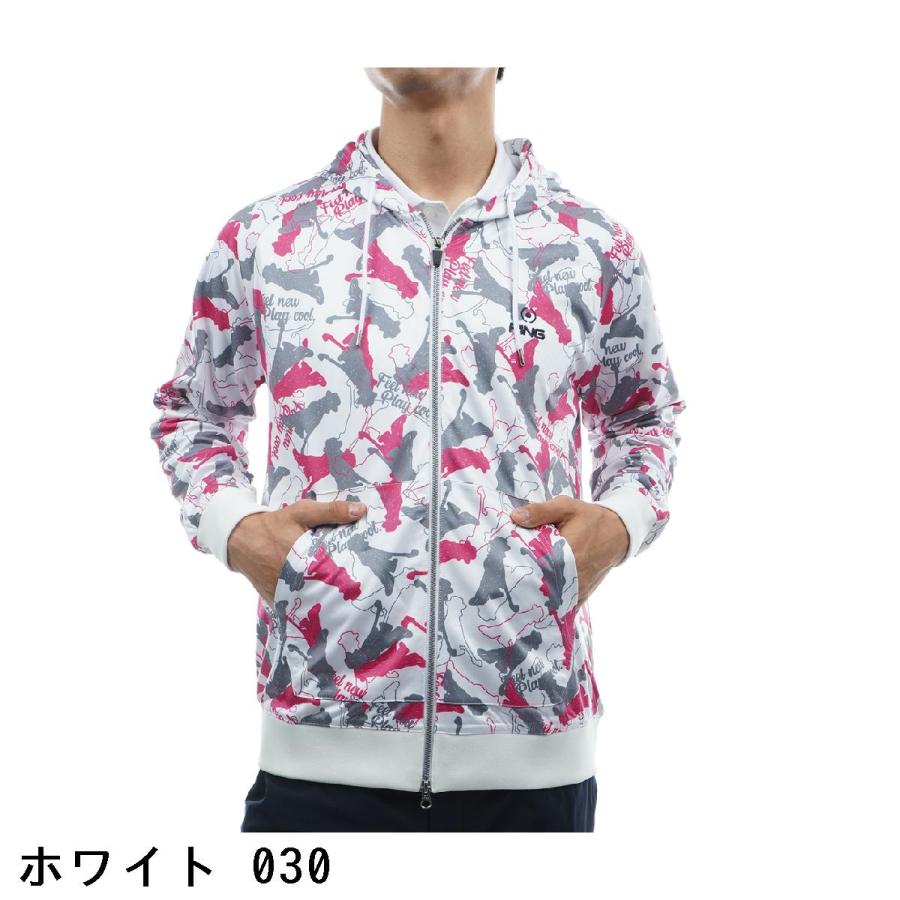 新品 ピン ゴルフ 総柄プリントフルジップ フーディー パーカー ネイビー L imgrc0087464497.jpg