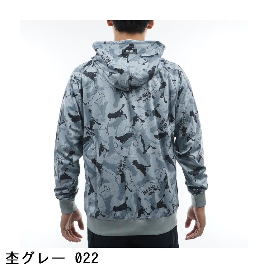 新品 ピン ゴルフ 総柄プリントフルジップ フーディー パーカー ネイビー L imgrc0087464497.jpg