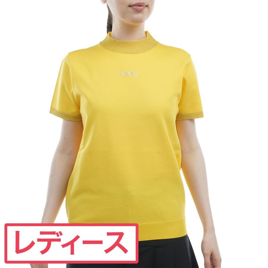 ping ピン ゴルフウェア ハイネック半袖ニット