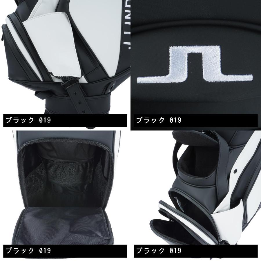 希少J.LINDEBERG vesselコラボキャディバッグ ブラック/ホワイト METALFACTORY（朝日ゴルフ用品） J.リンドバーグ J.LINDEBERG VESSEL