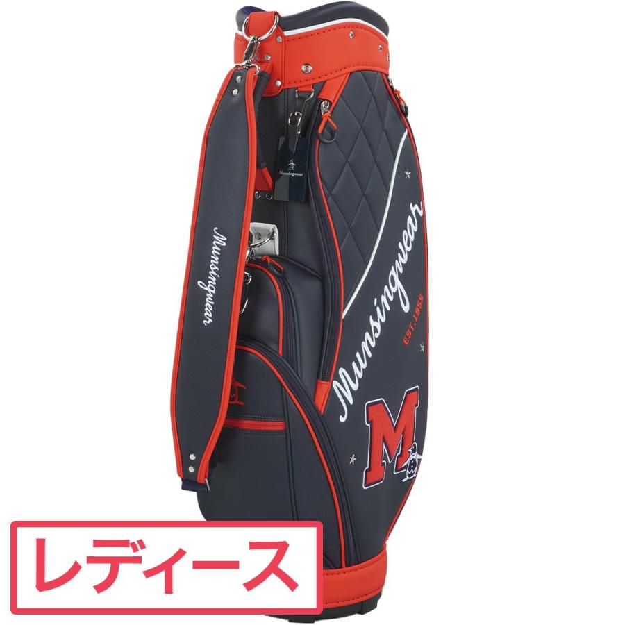 マンシング　キャディバッグ　レディース　ビッグロゴ Munsingwear（マンシングウェア） ビッグロゴ キャディバッグ レディス