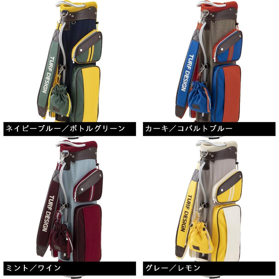 TURF DESIGN ゴルフバッグ・キャディバッグ TURF DESIGN キャディバッグ TDCB-2277 グレーレモン｜ターフ