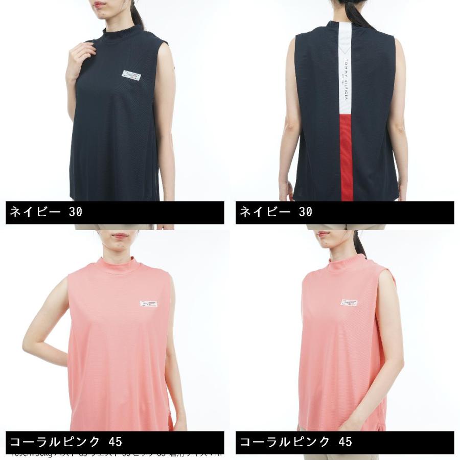 トミー ヒルフィガー ゴルフ TOMMY HILFIGER GOLF ショルダータック ストレッチ モックネックノースリーブシャツ レディス｜gdoshop｜05