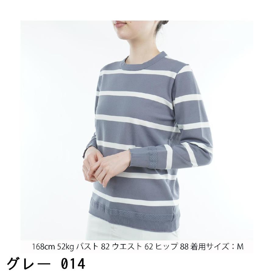 BRIEFING ストライプ クルーネックセーター BRIEFING GOLF（ブリーフィングゴルフ） ブリーフィング BRIEFING