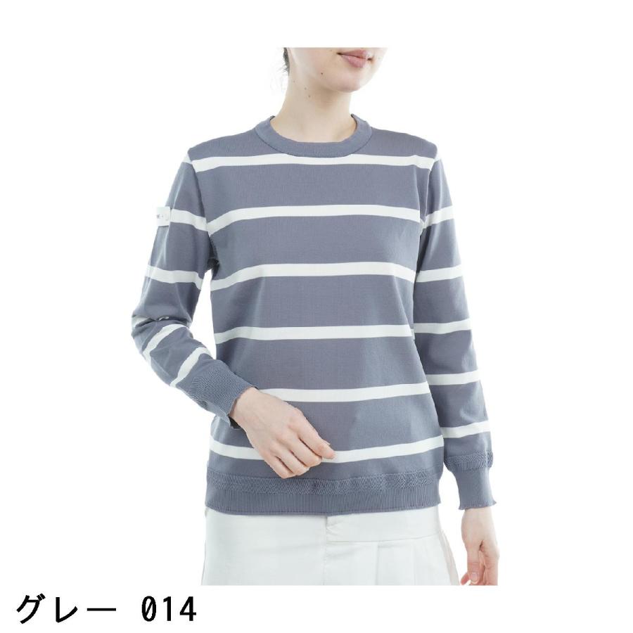 BRIEFING GOLF ブリーフィング ストライプ クルーネックセーター