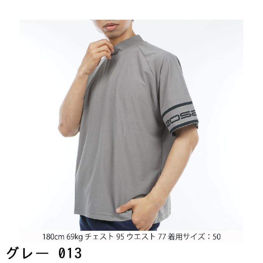 ロサーセン ROSASEN A-Line ロゴ モックネック半袖Tシャツ