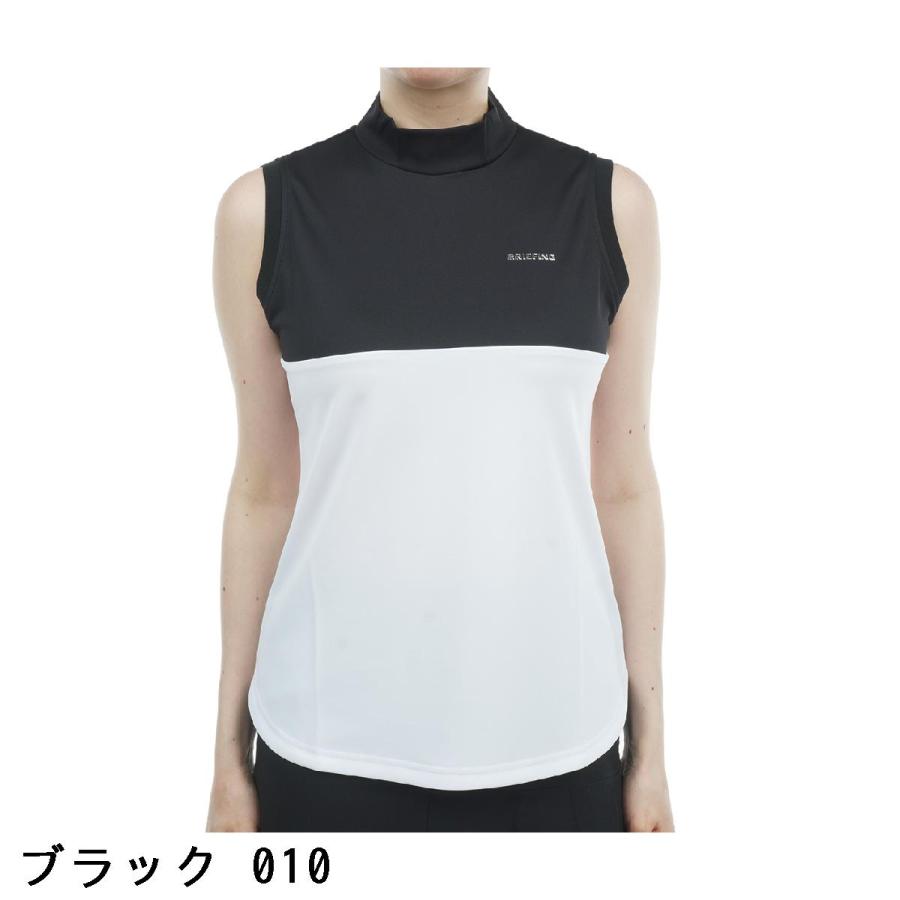 briefing ノースリーブハイネックトップス BRIEFING GOLF ブリーフィング バイカラー ノースリーブ