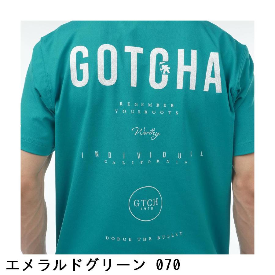 GOTCHA GOLF ガッチャゴルフ ドライ ラメシート ハイネック半袖Tシャツ