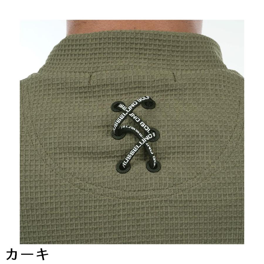 Russeluno（ラッセルノ） Russeluno Golf ワッフル モックネック半袖