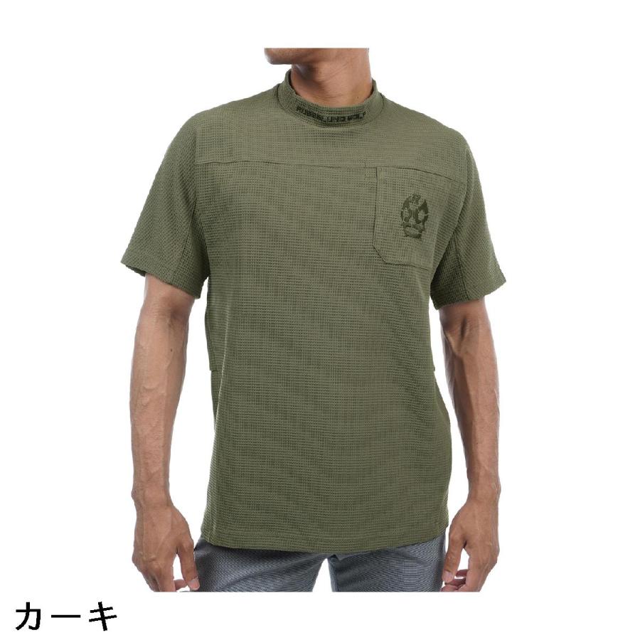 Russeluno（ラッセルノ） Russeluno Golf ワッフル モックネック半袖
