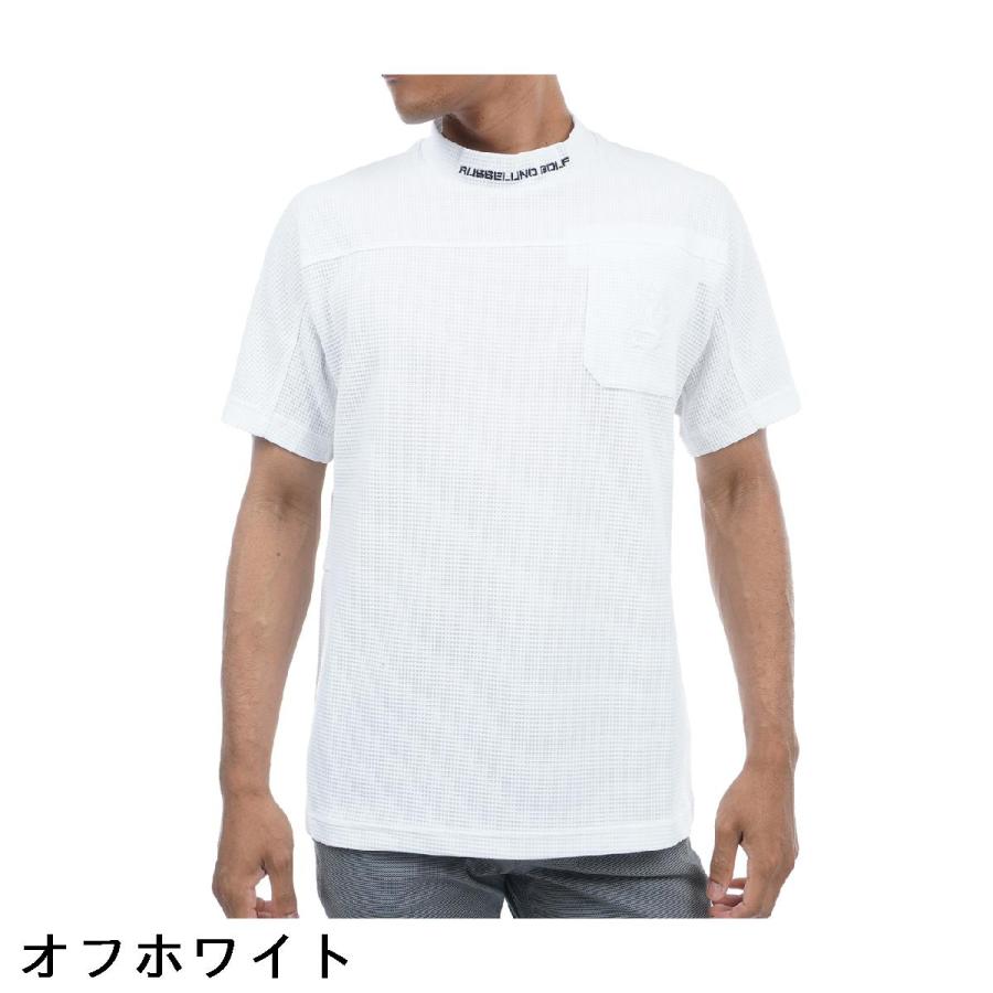 Russeluno（ラッセルノ） Russeluno Golf ワッフル モックネック半袖