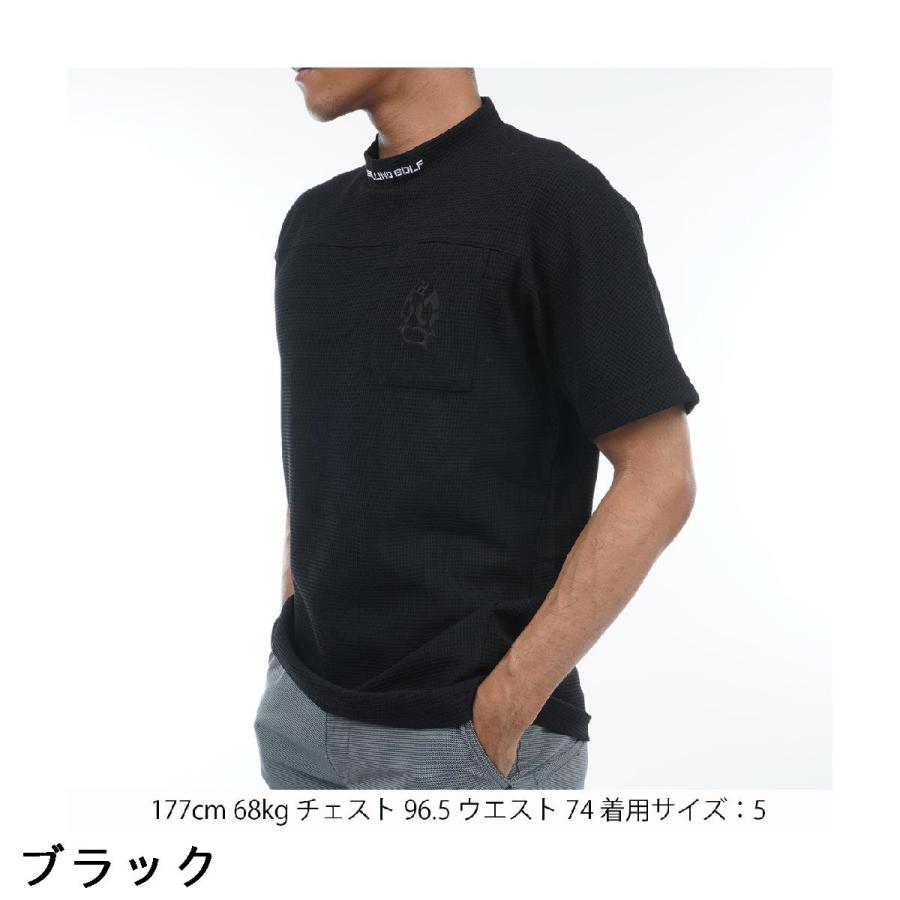 Russeluno（ラッセルノ） Russeluno Golf ワッフル モックネック半袖