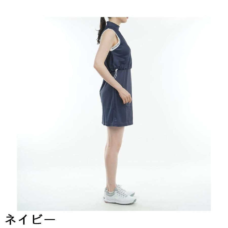 PEARLY GATES パーリーゲイツ ノースリーブ ニットワンピース ベージュ