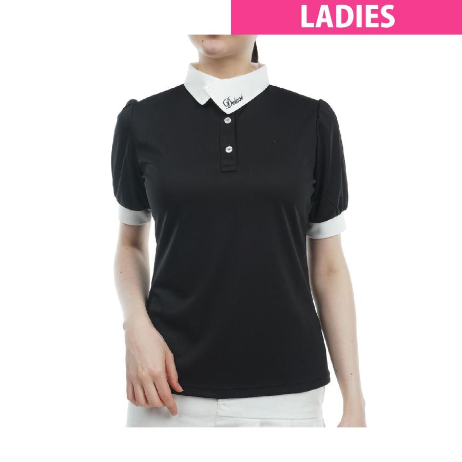 デルソルゴルフ DELSOL GOLF パフスリーブ ストレッチ半袖ポロシャツ