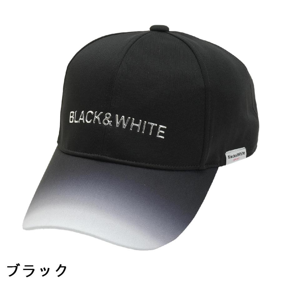 ブラック＆ホワイト Black ＆ White　ゴルフキャップ　未使用 Black＆White（ブラック&ホワイト） Black＆White WHITE Line キャップ