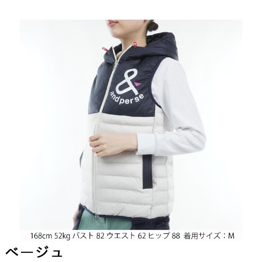 and per se（アンパスィ） エナジーコクーン ストレッチ 中綿ベスト