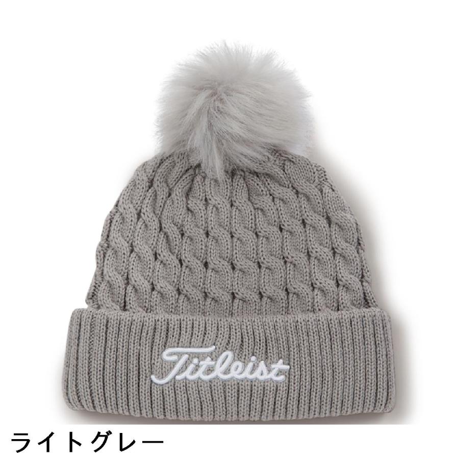 Titleist（タイトリスト） ケーブルニット ポンポン ビーニー レディス 