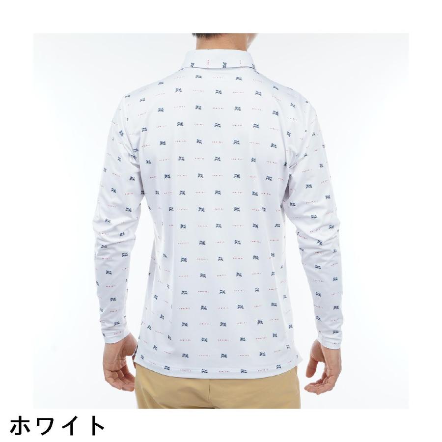 Admiral（アドミラル） モノグラム 裏微起毛 ストレッチ長袖ポロシャツ