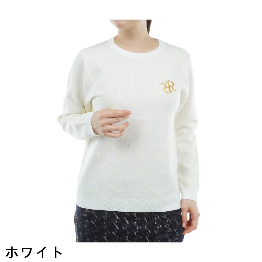 レザレクションウィメンズ ロゴモノグラムニットプルオーバー ピンク