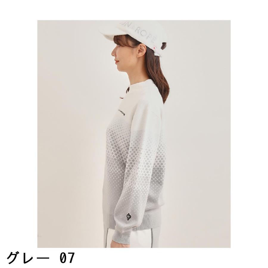 ジュン アンド ロペ JUN & ROPE ドットグラディエント柄 モックネック 