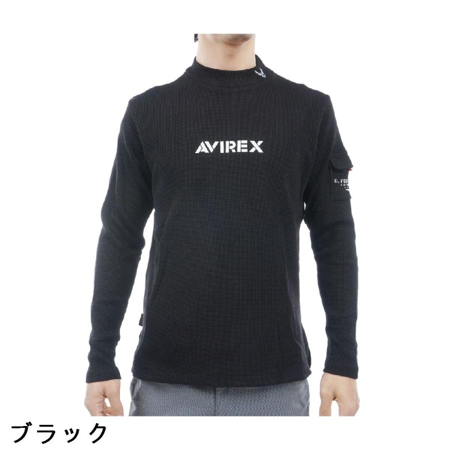 アヴィレックス ゴルフ AVIREX GOLF ワッフルモックネック長袖シャツ｜gdoshop｜03