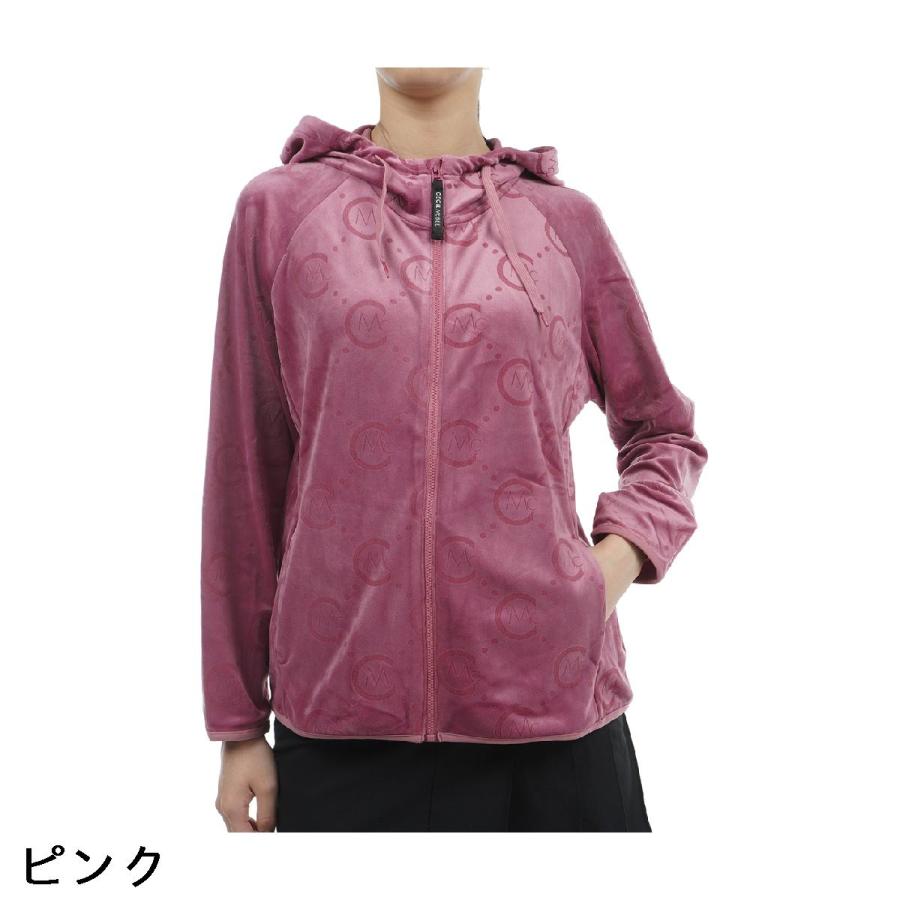セシルマクビー グリーン CECIL McBEE green ベロアフーディー ゴルフ