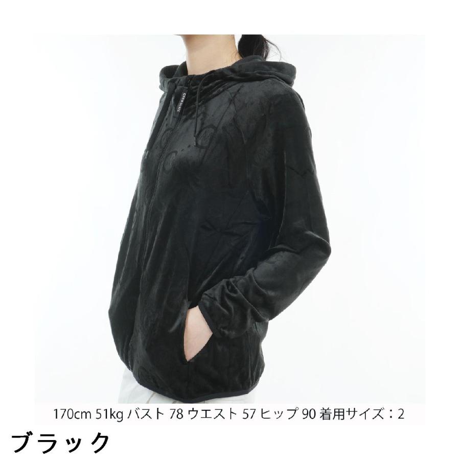 セシルマクビー グリーン CECIL McBEE green ベロアフーディー ゴルフ