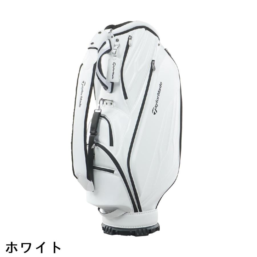 TaylorMade　プレミアムモダン　キャディバッグ　ホワイト　PUレザー TaylorMade（テーラーメイド） プレミアムモダン キャディバッグ : GDO