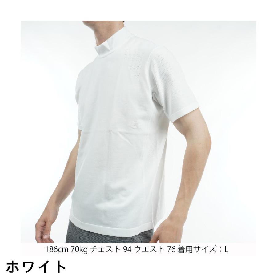 アンパスィ and per se & GOLF ストレッチ フレキシブライト ニットモックネック半袖Tシャツ｜gdoshop｜05