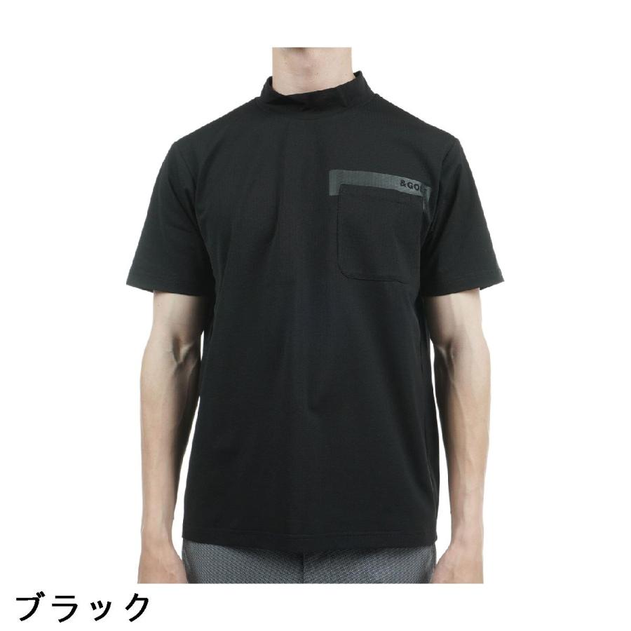 アンパスィ and per se & GOLF ストレッチ シャークドビー モックネック半袖Tシャツ｜gdoshop｜03