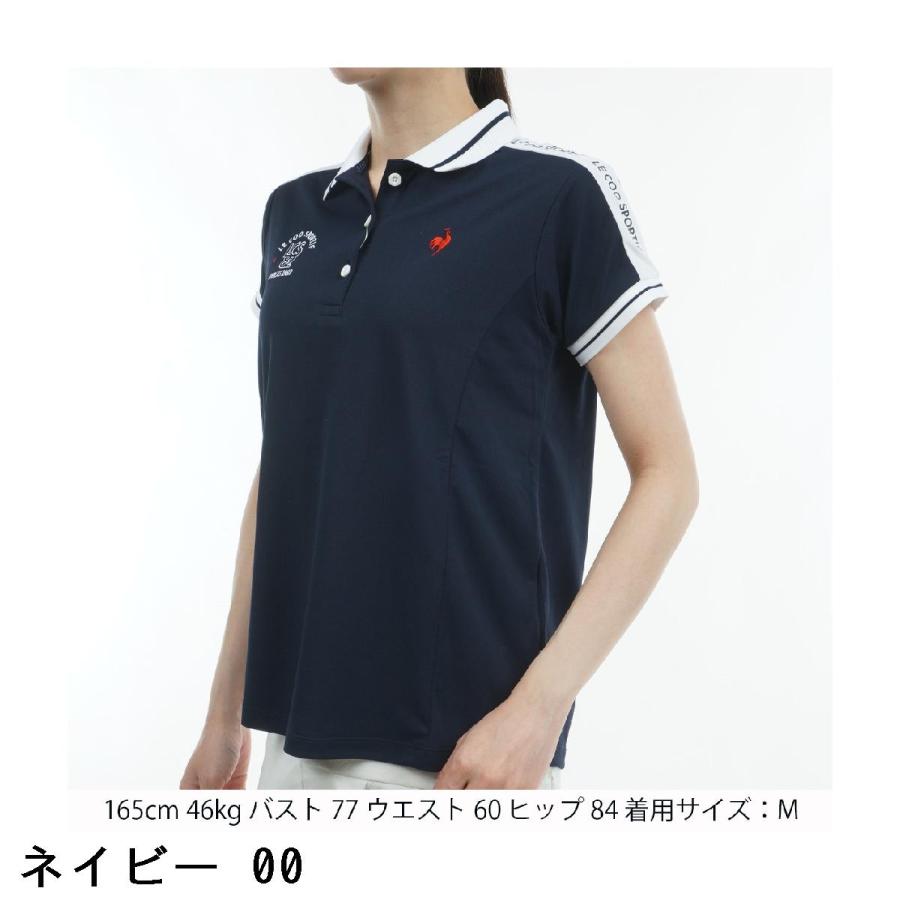 ルコックゴルフ Le coq sportif GOLF ストレッチ Aライン 袖ライン襟付き半袖ポロシャツ レディス｜gdoshop｜05