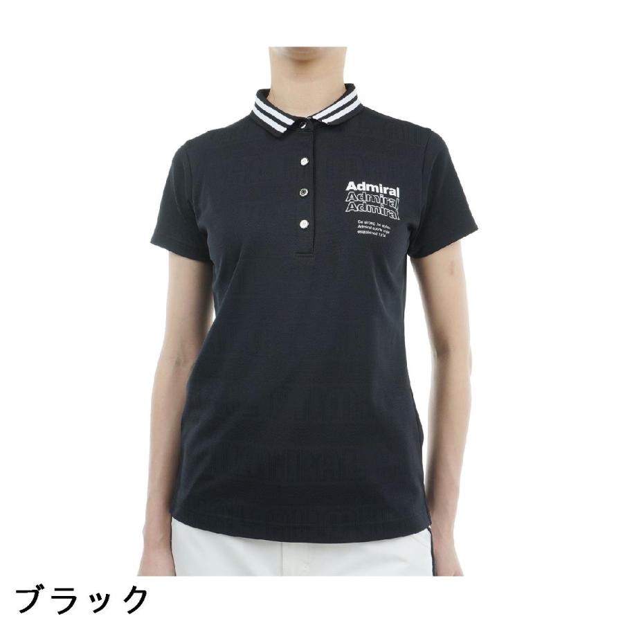 お買い得モデル アドミラル Admiral ロゴジャカード レディス 半袖ポロシャツ レディースウェア