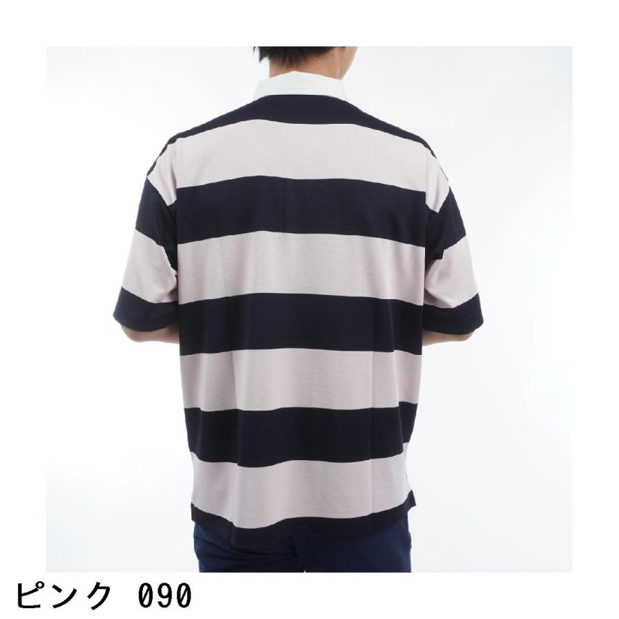 Jack Bunny!! ジャックバニー 先染めボーダー 半袖ポロシャツ Jack Bunny!! ジャックバニー 先染めボーダー 半袖ポロシャツ