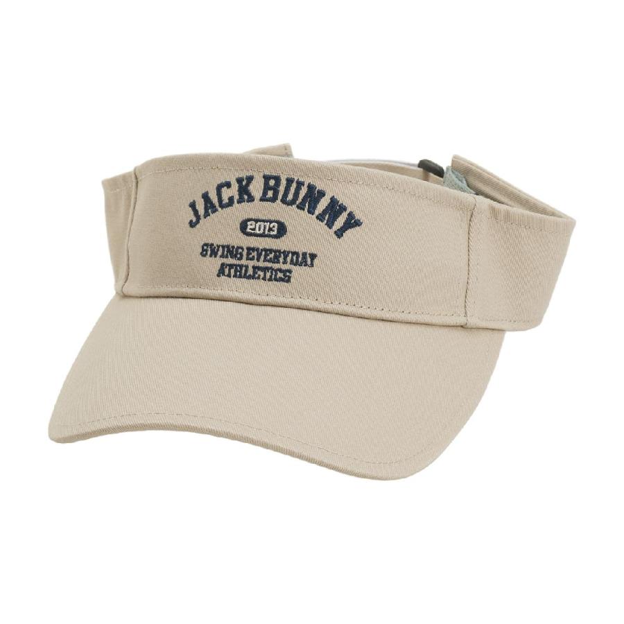 JackBunny!! ジャックバニー サンバイザー 紺 立体ロゴ 刺繍