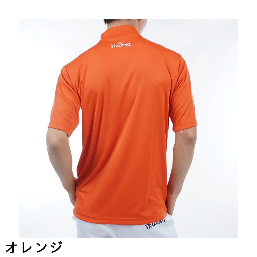 ブリーフィング ゴルフウェア　半袖モックネックシャツ Lサイズ　オレンジ SPALDING（スポルディング） 半袖モックネックシャツ : GDOゴルフ