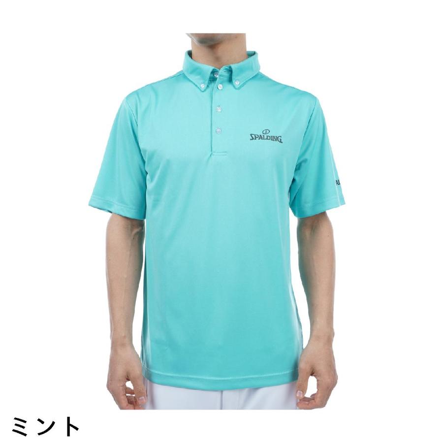 SPALDING（スポルディング） 半袖ボタンダウンポロシャツ : GDOゴルフ 