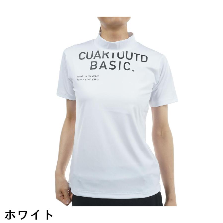 クアルトユナイテッド CUARTO UNITED ストレッチ 選べるカラー 接触冷感モックネック半袖シャツ レディス｜gdoshop｜02