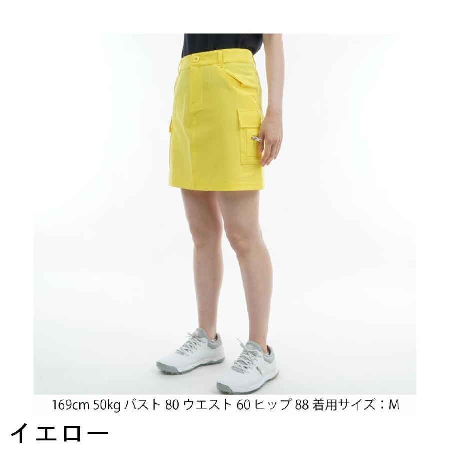 新品】パーリーゲイツ キュロットスカート 白×ライトブルー×ピンク