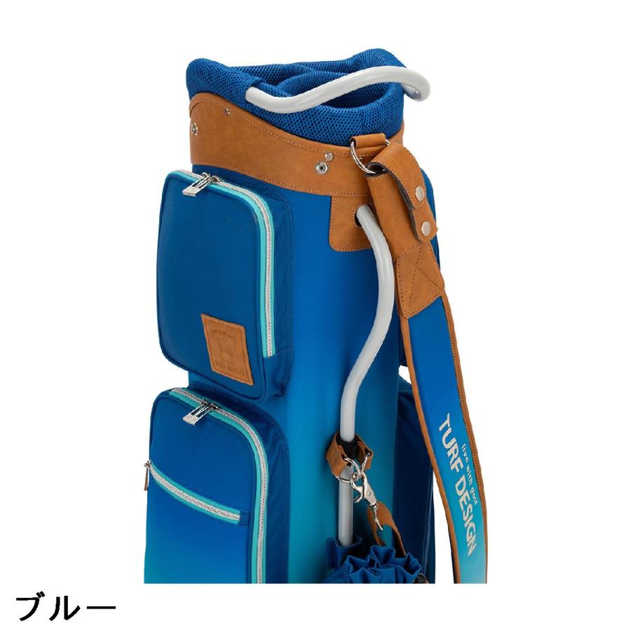 TURF DESIGN キャディバッグ 青/グラデーション ターフデザイン TURF DESIGN グラデーションシリーズ キャディバッグ