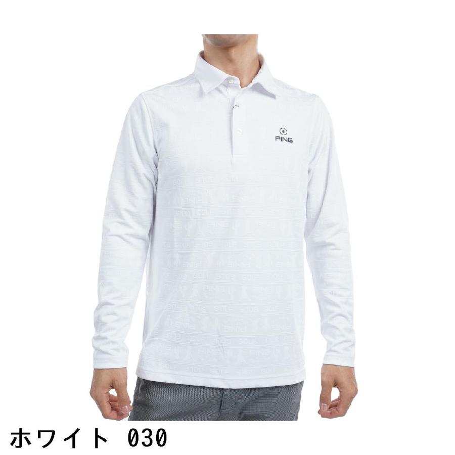 PING 長袖ポロシャツ　ゴルフ PING（ピン） PING Mr.PING 凹凸長袖ポロシャツ : GDOゴルフショップ
