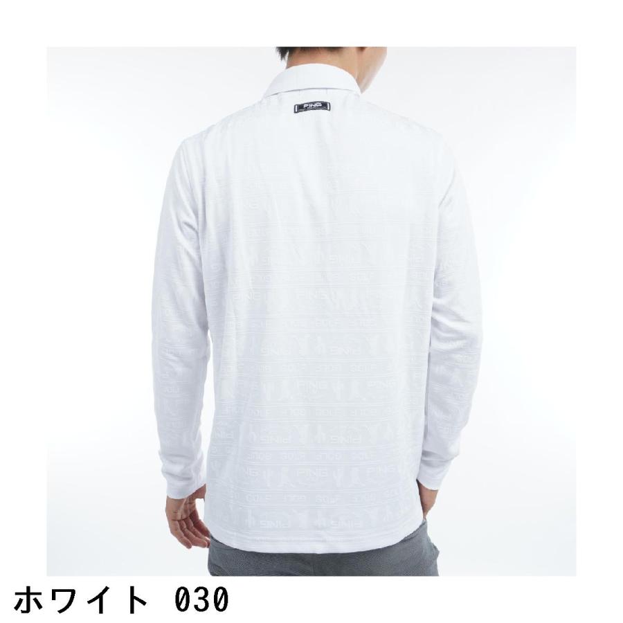 PING（ピン） PING Mr.PING 凹凸長袖ポロシャツ : GDOゴルフショップ