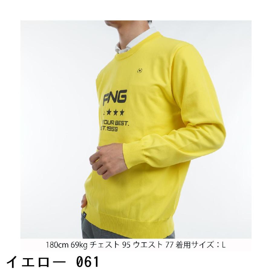 PING（ピン） ロゴプリントクルーネックセーター : GDOゴルフショップ