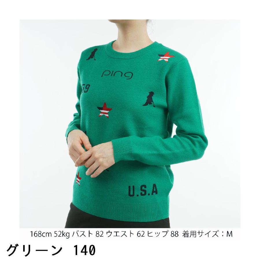 PING（ピン） PING Mr.PING USA クルーネックセーター レディス : GDO