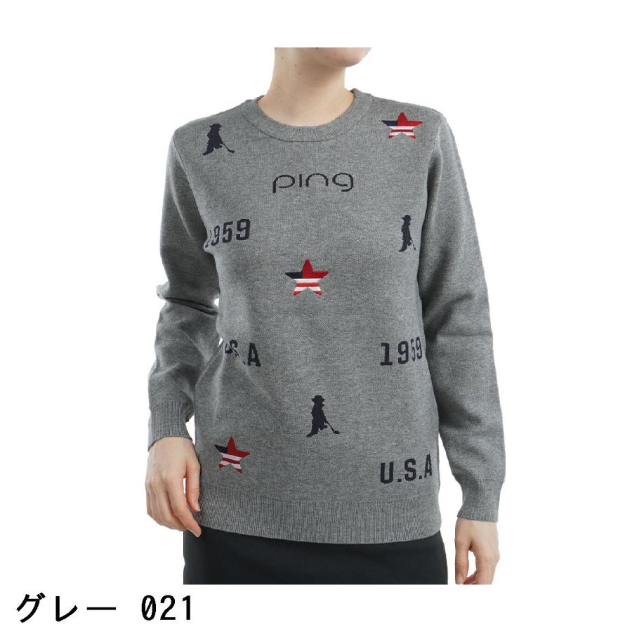 PING（ピン） PING Mr.PING USA クルーネックセーター レディス : GDO